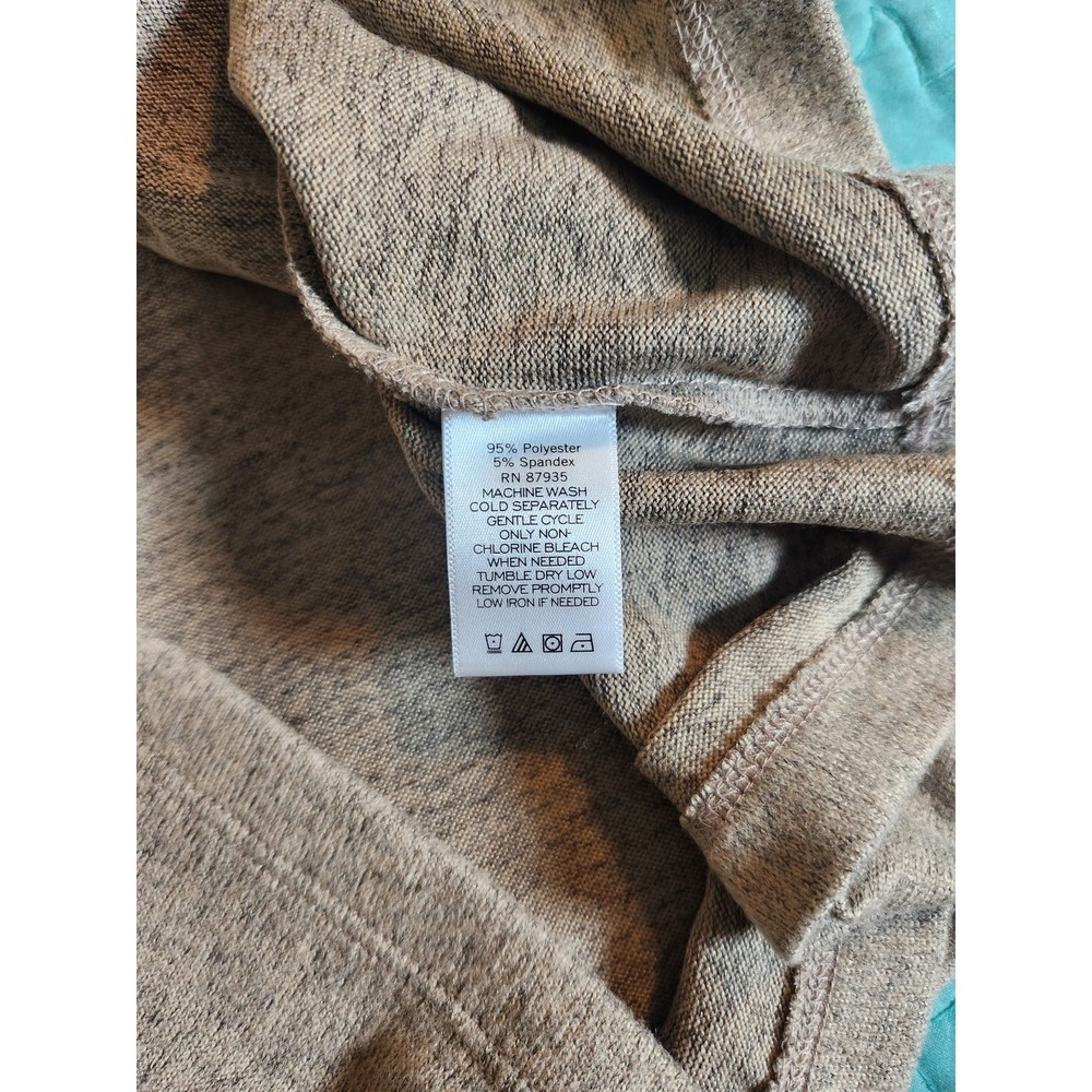 Susan Graver Womens Heathered Tan Scoop Neck Tank Top A260247 Size L - Picture 4 of 6